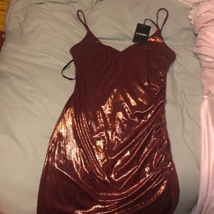 Copper mini-dress